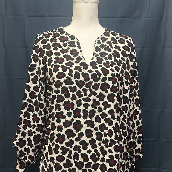 Michael Kors leopard print pullover blouse, medium - Picture 2 of 9